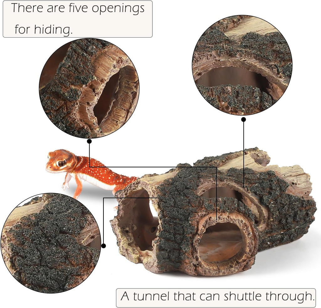 IBWell Aquarium Wood Fish Tank Decorations,Resin Fake Logs Terrarium - GlobalHabitat Supply