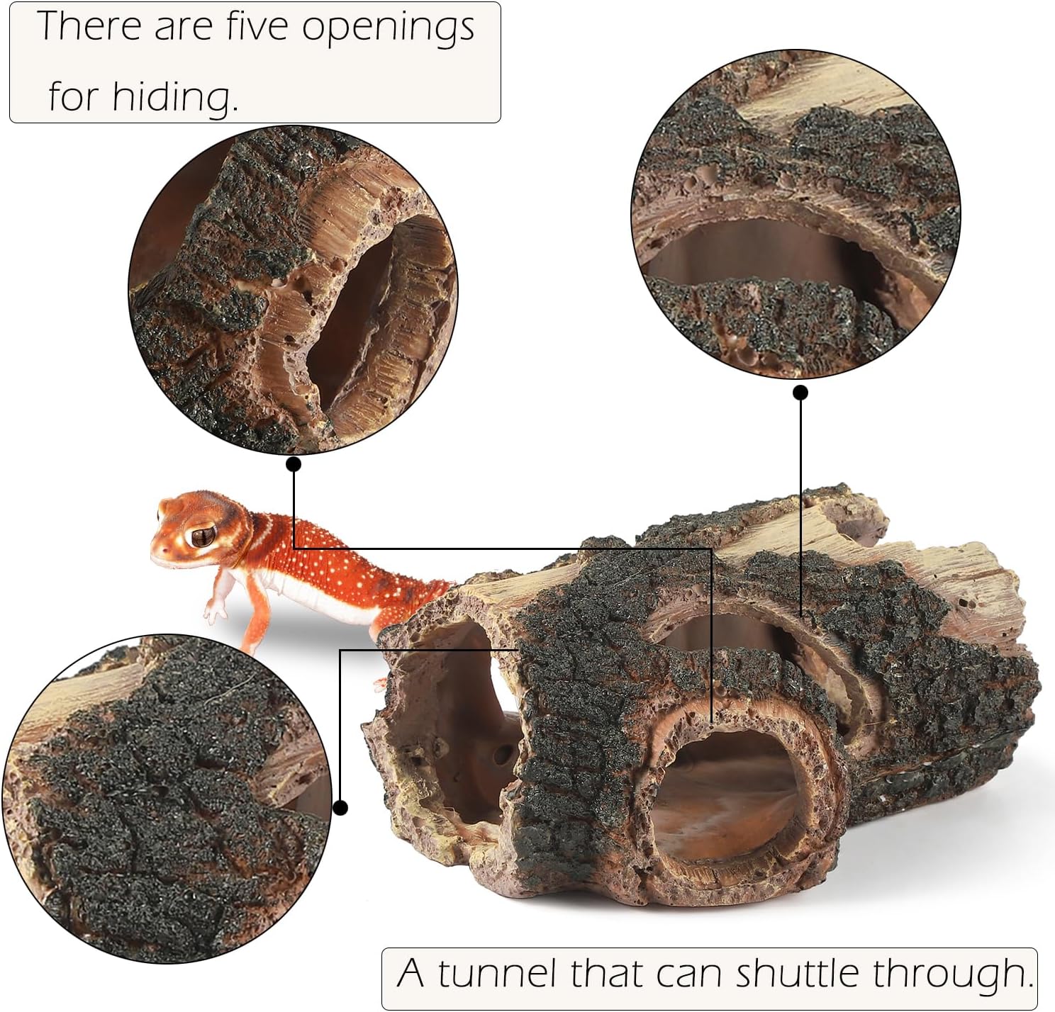 IBWell Aquarium Wood Fish Tank Decorations,Resin Fake Logs Terrarium - GlobalHabitat Supply