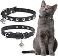 EXPAWLORER Leather Cat Collar for Girl Boy- Adjustable Pet Collar by EXPAWLORER