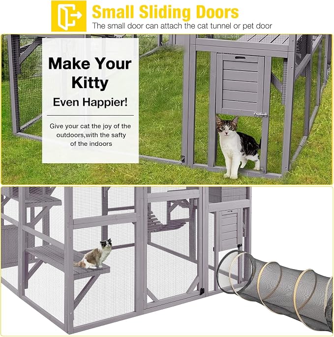 Aivituvin Large Catio Outdoor Cat Enclosure Window Design - Image 6