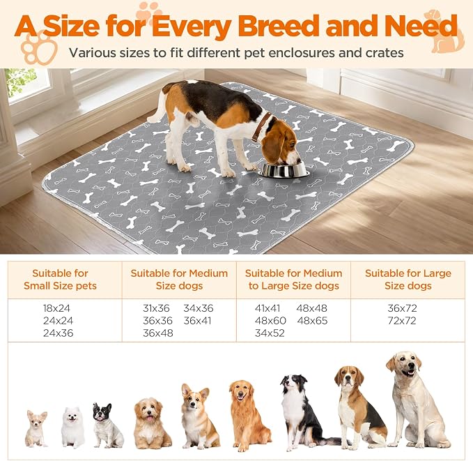 Washable Pee Pads for Dogs, 2 Pack Dog Pee Pads Washable, Waterproof Puppy Pads - Image 7