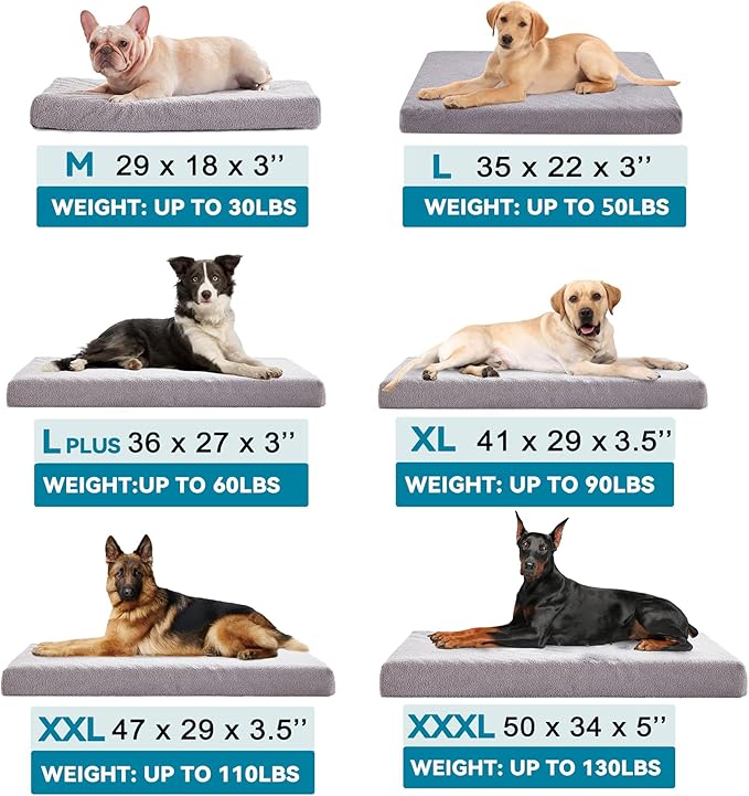 Memory Foam Large Dog Bed, Orthopedic Dog Beds - Image 5