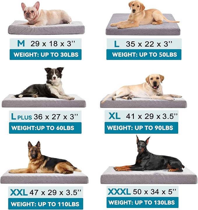 Orthopedic Extra Large Dog Bed for Large Dogs, 41 inches XL Washable - Image 4