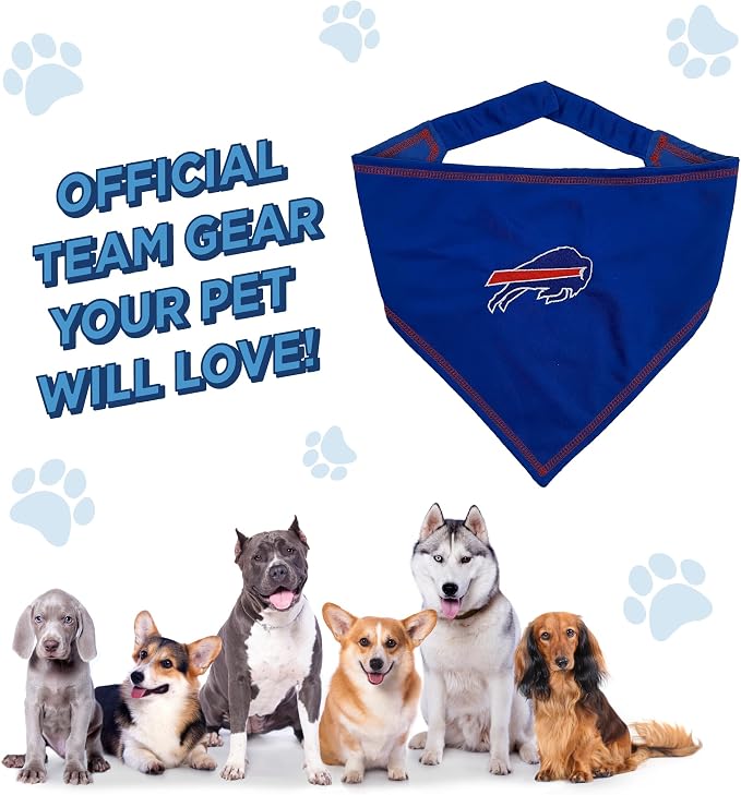 Pets First NFL Buffalo Bills TIE Bandana, Small/Medium. Dog Bandana Scarf Bib - Image 7