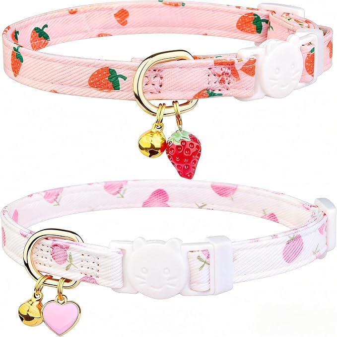 2-Pack Cotton Breakaway Cat Collar by Oxfraki