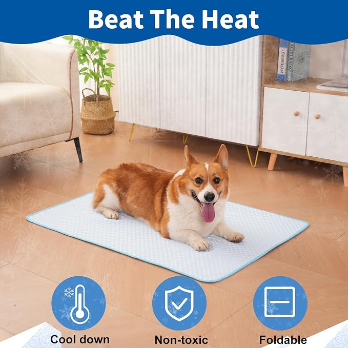 Dog Cooling Mat, Cooling Mat for Dogs, Premium Pets Cool Bed for Crate Kennel - Image 2