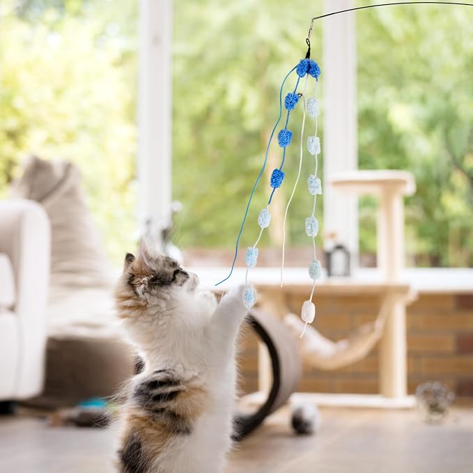 Cat Wand Toy, Long Interactive Wand Toys - Image 7