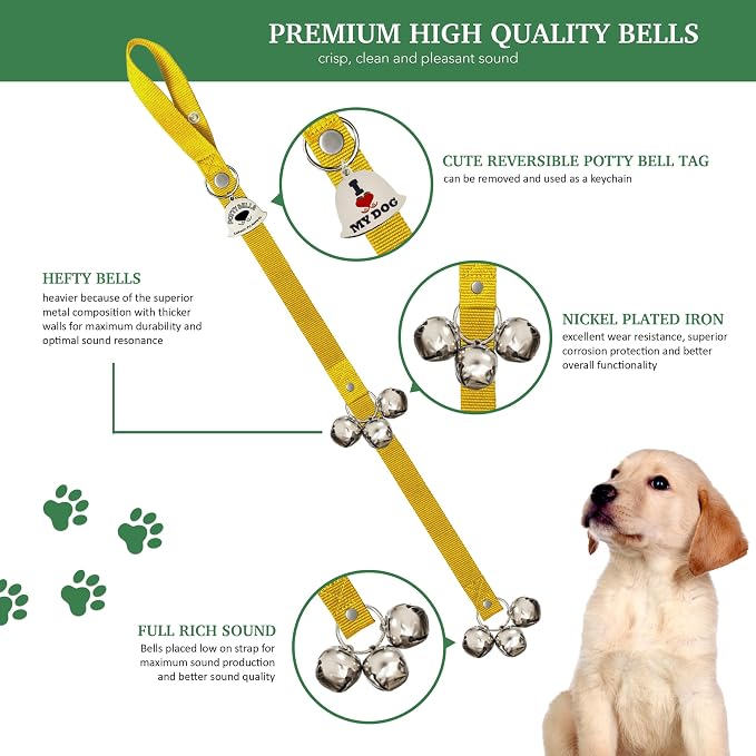 Caldwell's Pet Supply Co. Dog Potty Bells, Dog Bells to Go Outside, Hanging Dog - Image 2