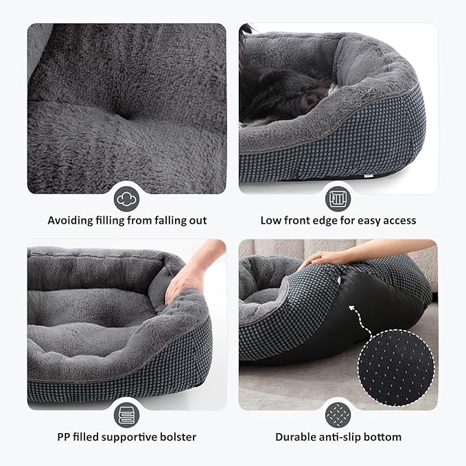 INVENHO Dog Bed Medium Size, Orthopedic Warming Soft Calming Sleeping Puppy Bed - Image 3