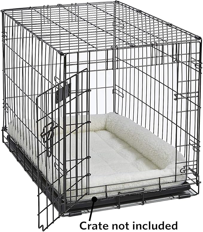 MidWest Homes for Pets QuietTime Dog Bed – White Fleece Bolster, Ultra-Soft and - Image 3