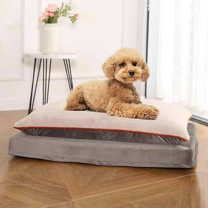 Amazon Basics Dog Bed with Cooling Gel Memory Foam, Pressure-Relief Support - Image 6