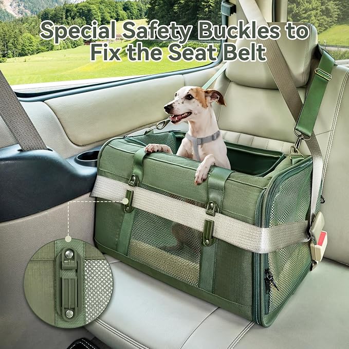 Petsfit 19x12x12 Pet Carrier for Large Cats, Soft-Sided Small Dog Travel Carrier - Image 3