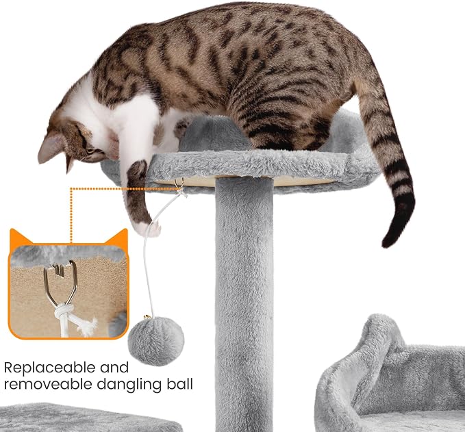Yaheetech XL Cat Tree, 72in Multi-Level Cat Tower - Image 6