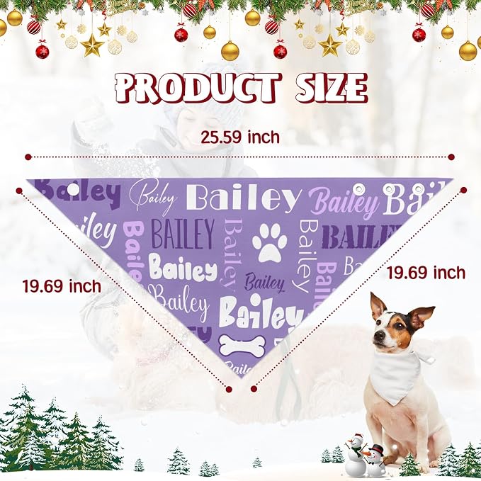 Personalized Dog Bandanas Custom Neckwear Name Button Anti-loosening Dog Scarf - Image 7