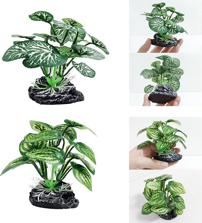 8PCS Betta Fish Tank Decorations Aquarium Decorations Artificial Plastic Plants - Image 4