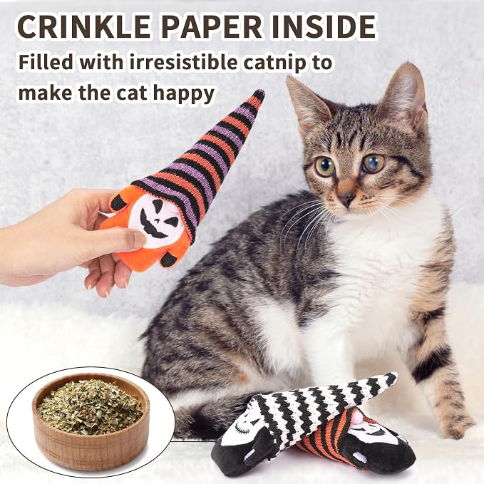 Retro Shaw Catnip Toys Gnome, Fun Cat Toys - Image 3