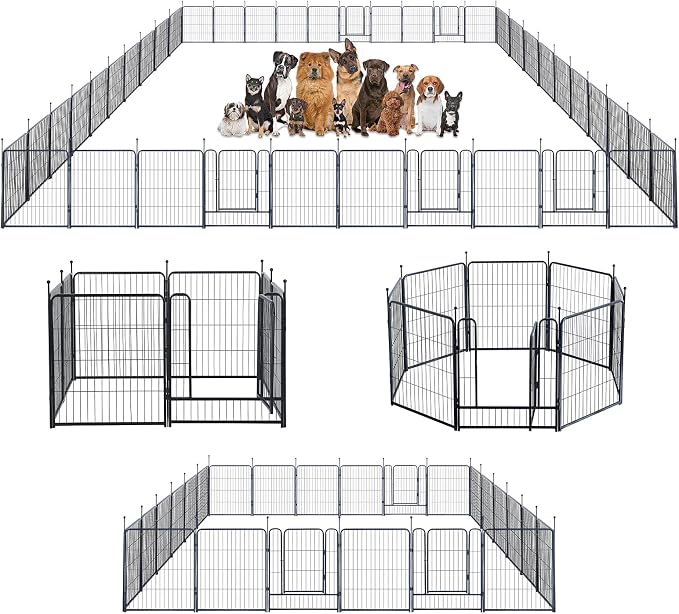 Dog Playpen, Portable Outdoor Dog Fence, Dog Playpen by XDPET