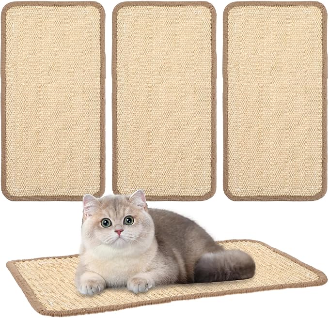 4 Pack Cat Scratcher Mat, 15.7x7.8 Inch Sisal Scratching Pad by Unknown