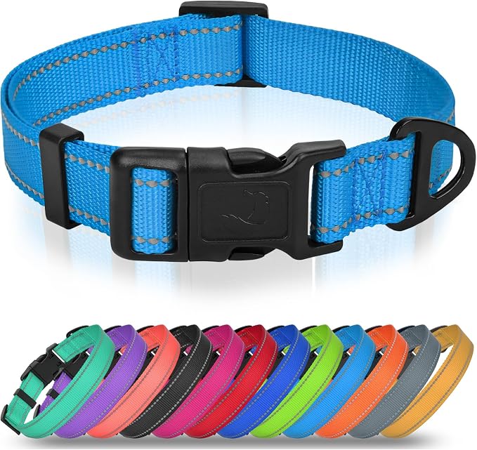 Joytale Large Dog Collar, Reflective and Adjustable Nylon Pet Collar by Joytale