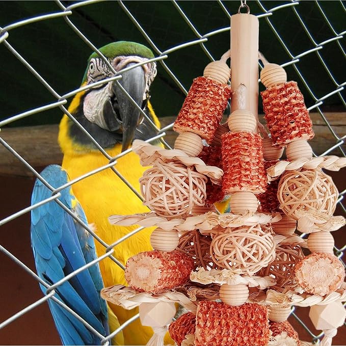 Bird Toys, Natural Corn Stick Parrot Toys Hanging in Bird Cages，for Small and - Image 6
