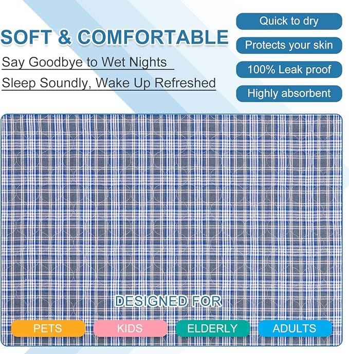 OUTCREATOR® Washable Bed Pads 34" x 76" - Image 5