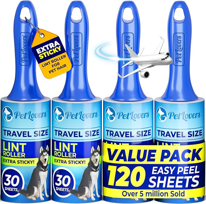 PetLovers Extra Sticky Lint Roller Mega Value Set by PetLovers
