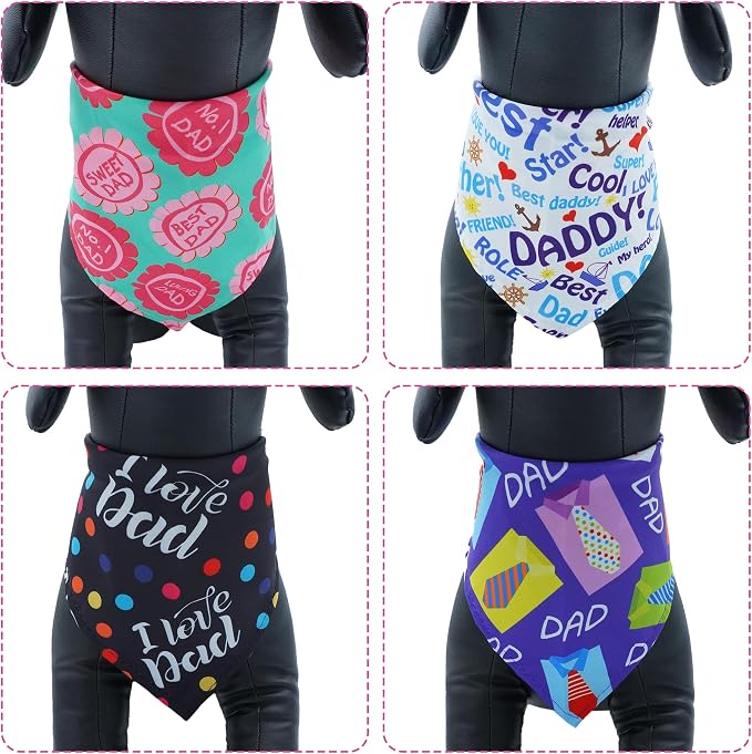 30 Pack Fathers Day Dog Bandanas Bulk - Image 4