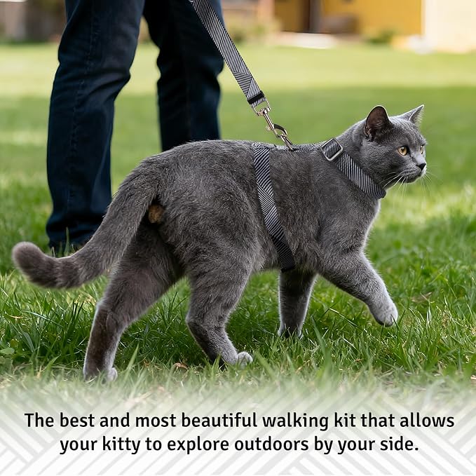 Cat Harness and Leash Set, Anti Escape Adjustable Cat Leash, Comfortable Soft - Image 3