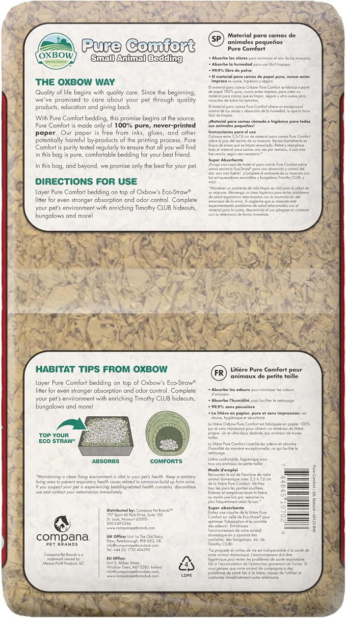 Oxbow Pure Comfort Bedding, & Guinea Pig Bedding, Bunny Supplies - Image 2