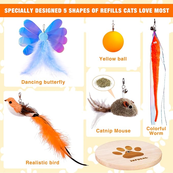 JXFUKAL Interactive cat Toy, Automatic Cat Wand Toy - Image 7