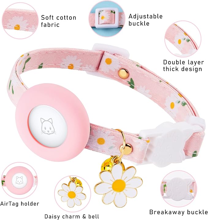 Airtag Cat Collar, JXFUKAL Kitten Collar Breakaway - Image 2