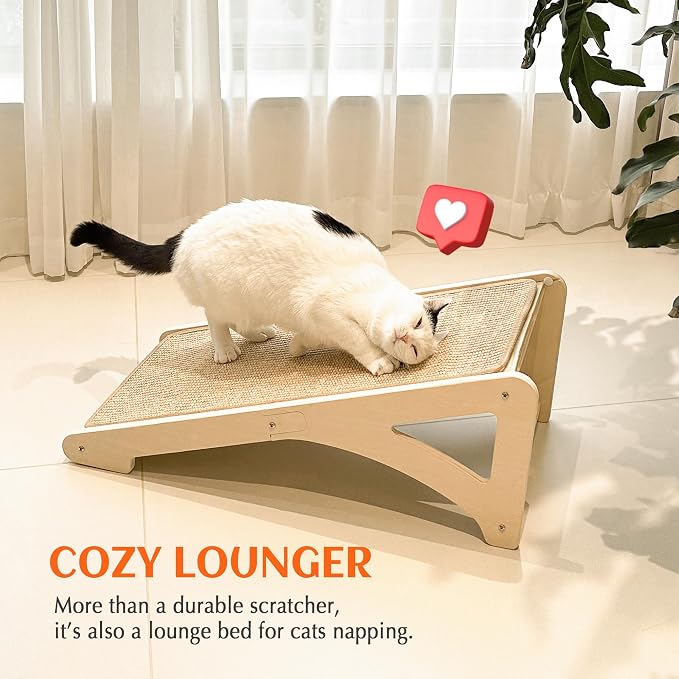 PETKARAY Cat Scratcher, Sisal Cat Scratching Ramp, L Shape Scratch Pad - Image 6