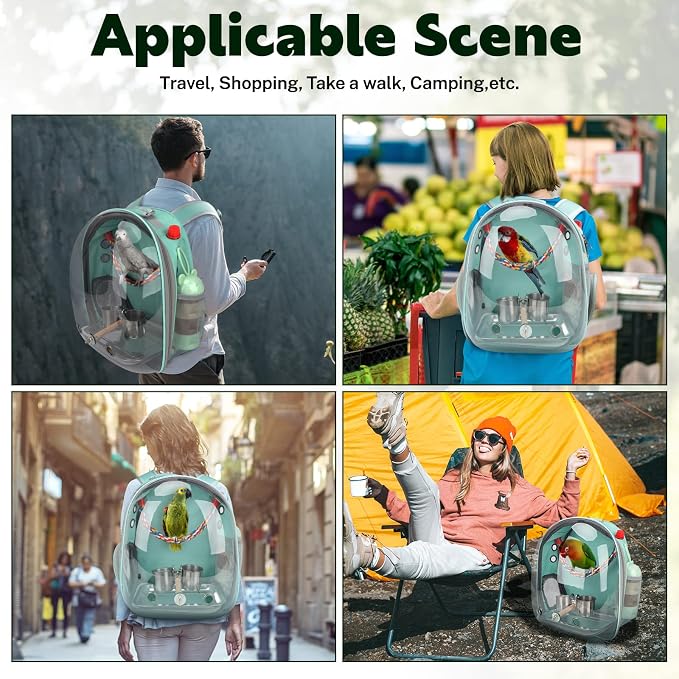 Rypet Bird Carrier Backpack Parrot Portable Breathable Bag Pet Bird Lightweight - Image 6