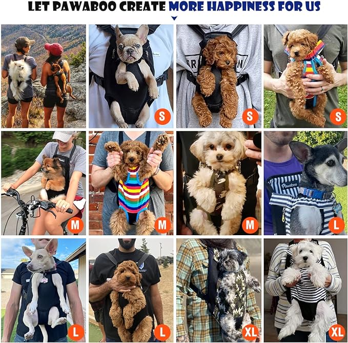 Pawaboo Pet Carrier Backpack, Adjustable Pet Front Cat Dog Carrier Backpack - Image 3