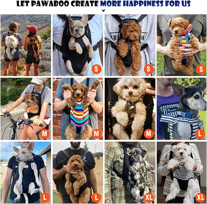 Pawaboo Pet Carrier Backpack, Pet Front Dog Cat Carrier Backpack, Legs Out - Image 3