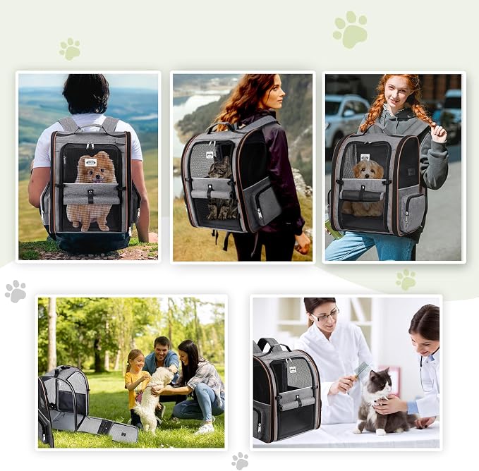 Lekebobor Cat Carrier Backpack, Expandable Pet Carrier - Image 7