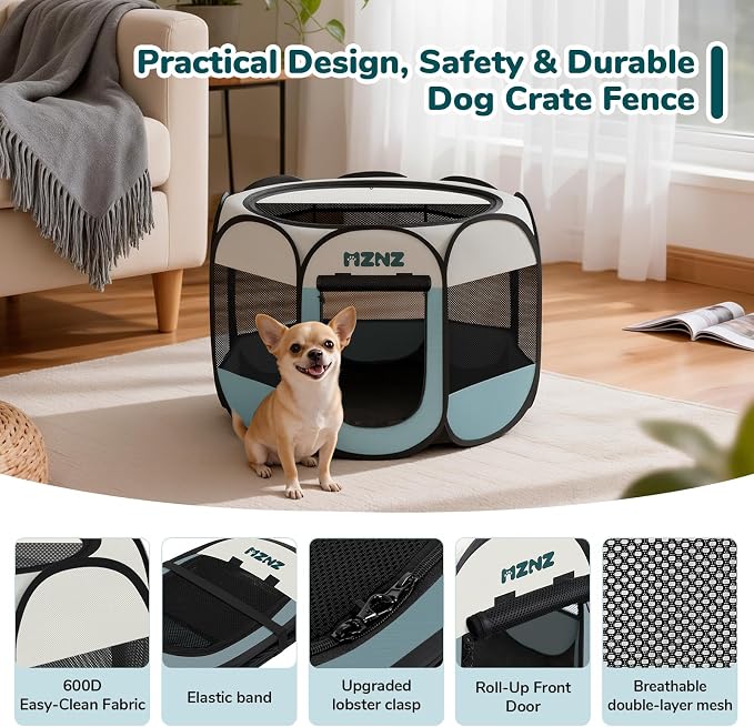 Dog Cat Playpen, Portable Puppy Pet Crate Indoor - Image 6