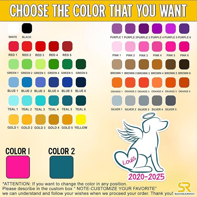 Custom Pet Memorial Heart Name Sticker Personalized Text Loss of Dog Decal - Image 2