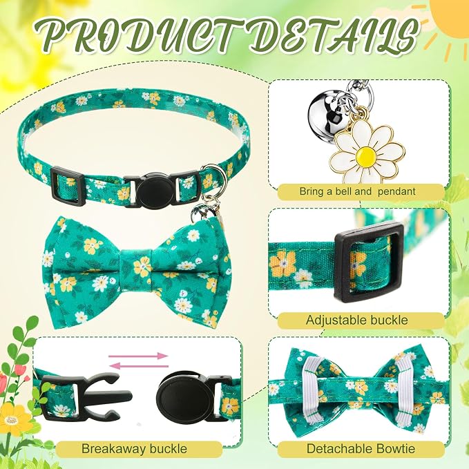 Hsei 6 Pcs Spring Cat Collars Bulk - Image 4