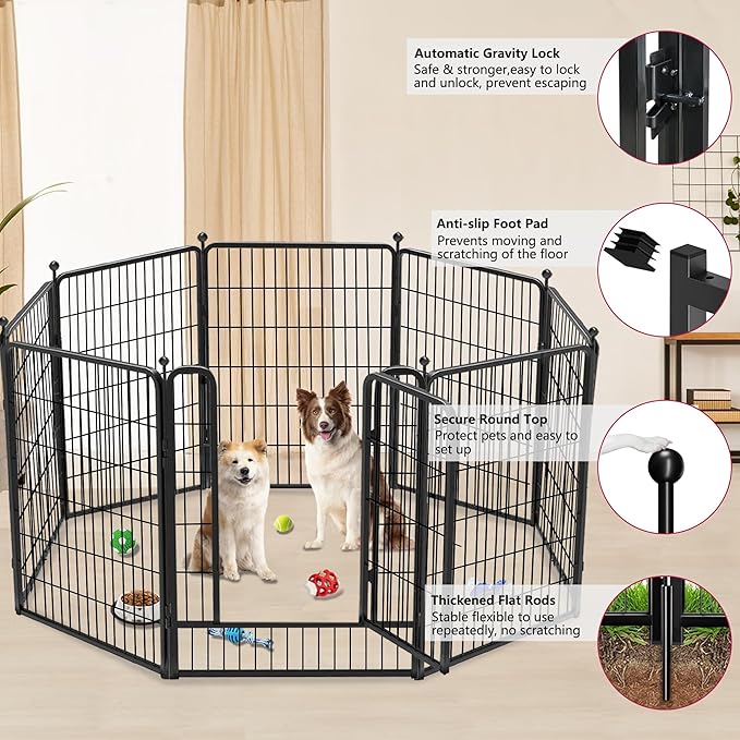 Dog Playpen 40 inch 22 Panels Indoor Outdoor Dog Pen - Image 4