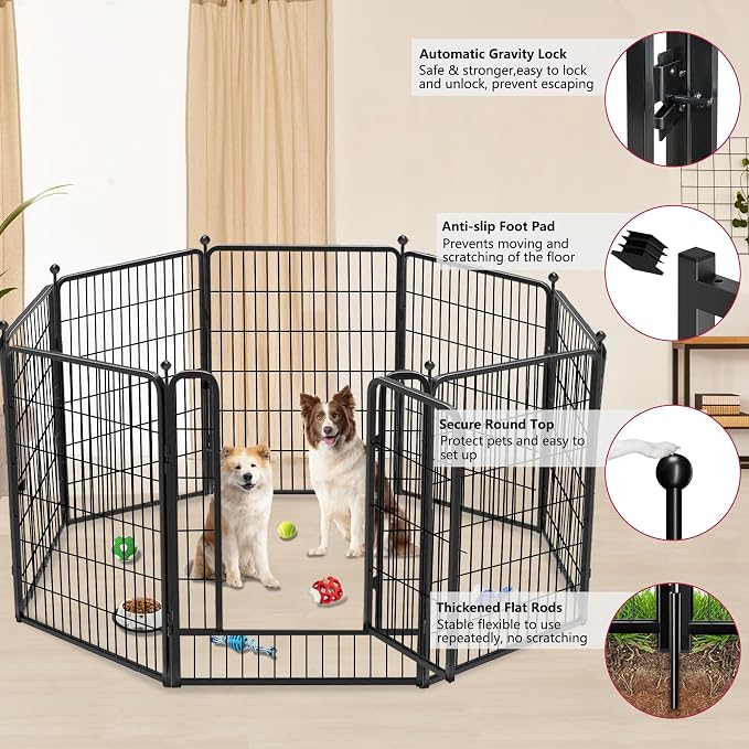 Dog Playpen Outdoor 40 inch 16 Panels Indoor Dog Pen - Image 5