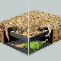 Aquarium Cave Hideout with Viewing Window – Corner Fish Tank Tunnel by CPLIKE