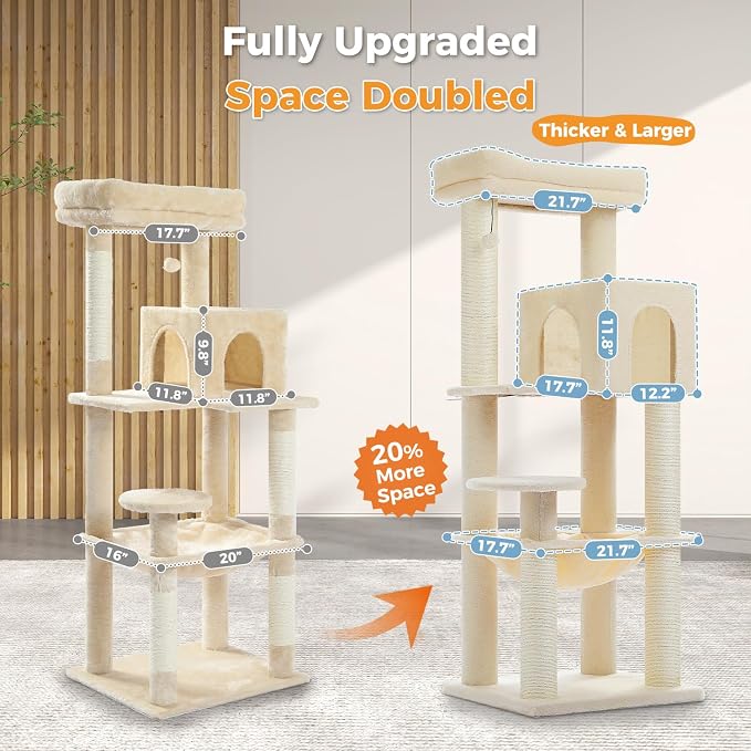 Large Cat Tree with Reinforced Scratching Posts - Image 5