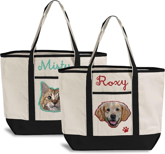 Personalized Canvas Pet Tote Bag - Image 4