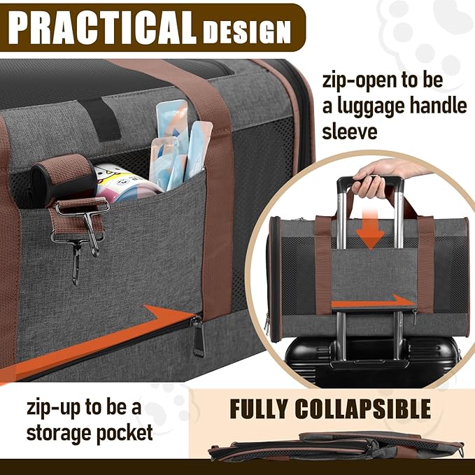 Small Dog Carrier Cage Soft Chihuahua / Softshell Big Cat Carrier Maine Coon / - Image 6