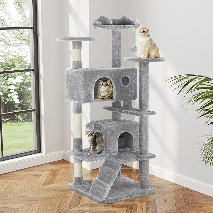 54 Inches Cat Tree Tower for Indoor Cats, Cat Tree Tower Condo - Image 8