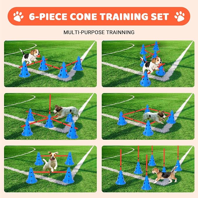 Garvee Dog Agile Hurdle Cone Set, Dog Training Agile Equipment - Image 5