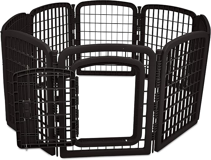 Amazon Basics 8-Panel Octagonal Plastic Pet Pen Fence Enclosure - Image 2