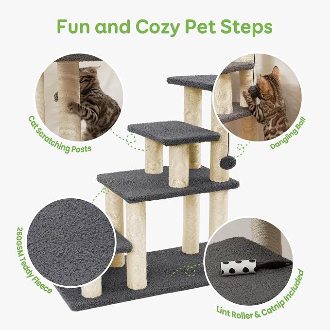 Pawque Dog Stairs & Cat Scratching Post Pet Steps - Image 5
