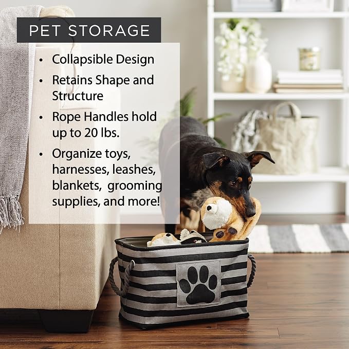 Bone Dry Pet Storage Collection Collapsible Bin, Small Rectangle - Image 9